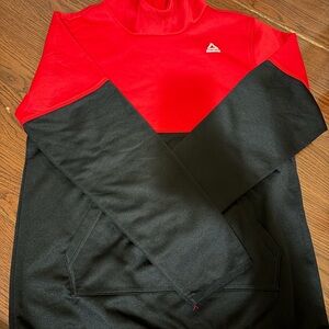 Reebok Red and Black High-Collar Sweatshirt